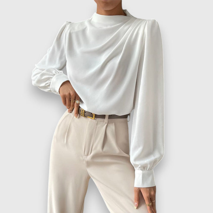 Eliana | Handgefertigte Bluse mit langen Ärmeln