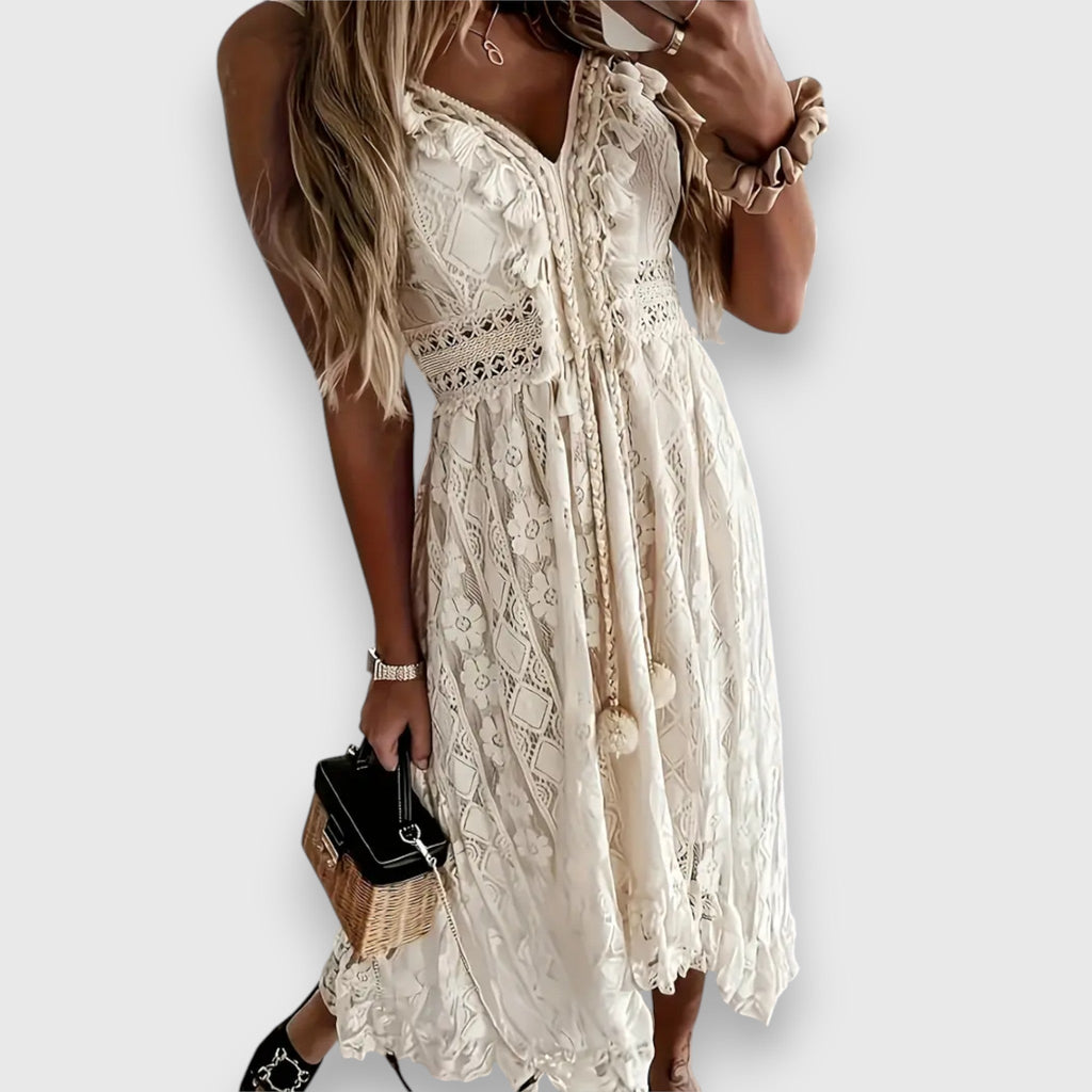 Flora | Maxikleid mit Premium-Details