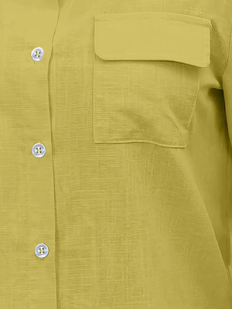 Atena | Baumwollhemd mit Brusttaschen