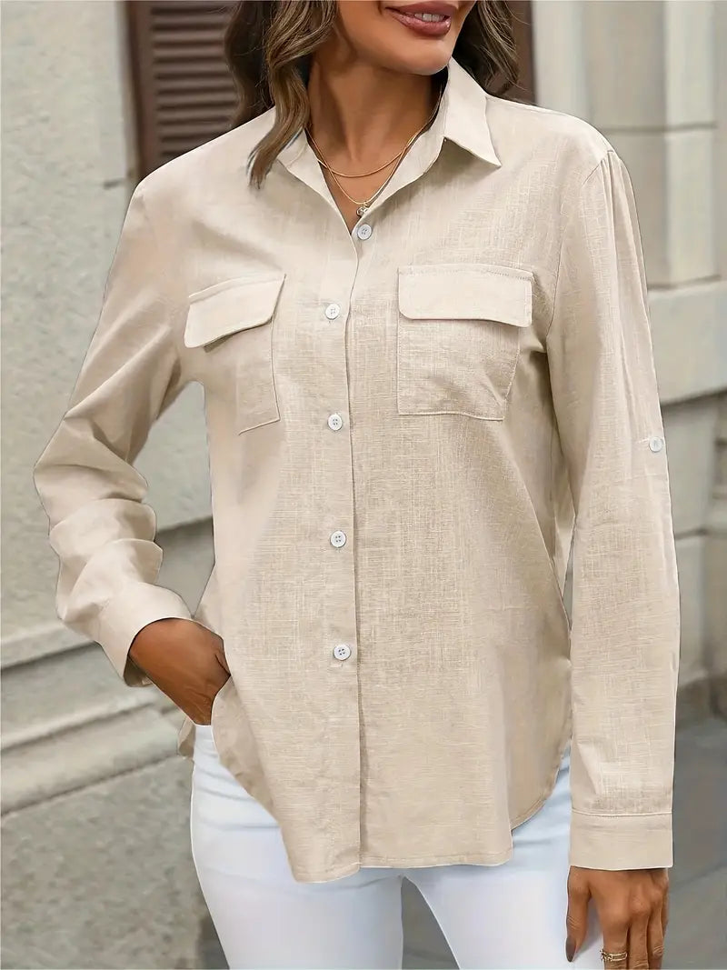 Atena | Baumwollhemd mit Brusttaschen