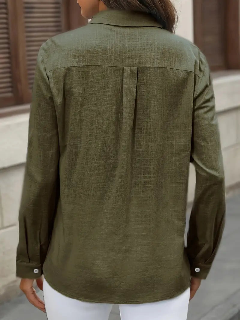 Atena | Baumwollhemd mit Brusttaschen