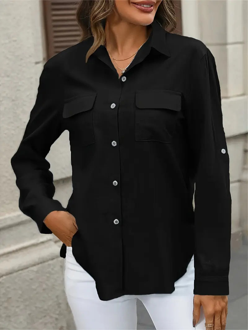 Atena | Baumwollhemd mit Brusttaschen