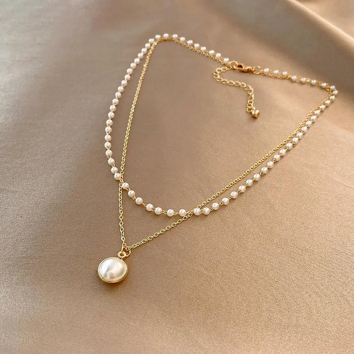 Exquisite Pearl Necklace | Gold 16k