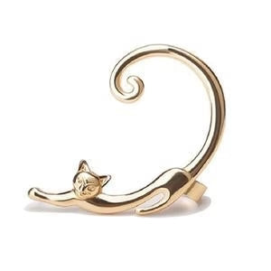Silver Whisker Charm Earrings | Gold 14k