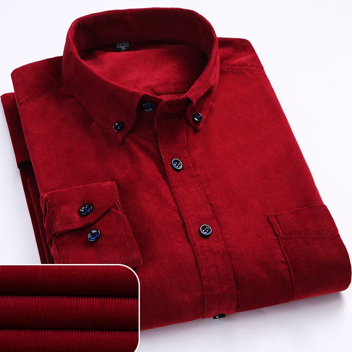 Harrison Fine Wale Cotton Corduroy Button-Up Shirt