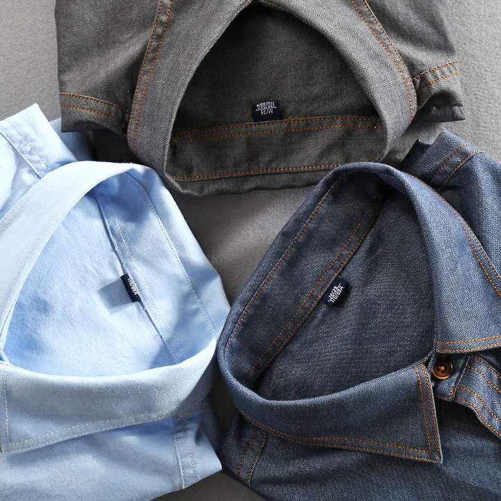 Shigoto Cotton Long Sleeve Button-Up Shirt