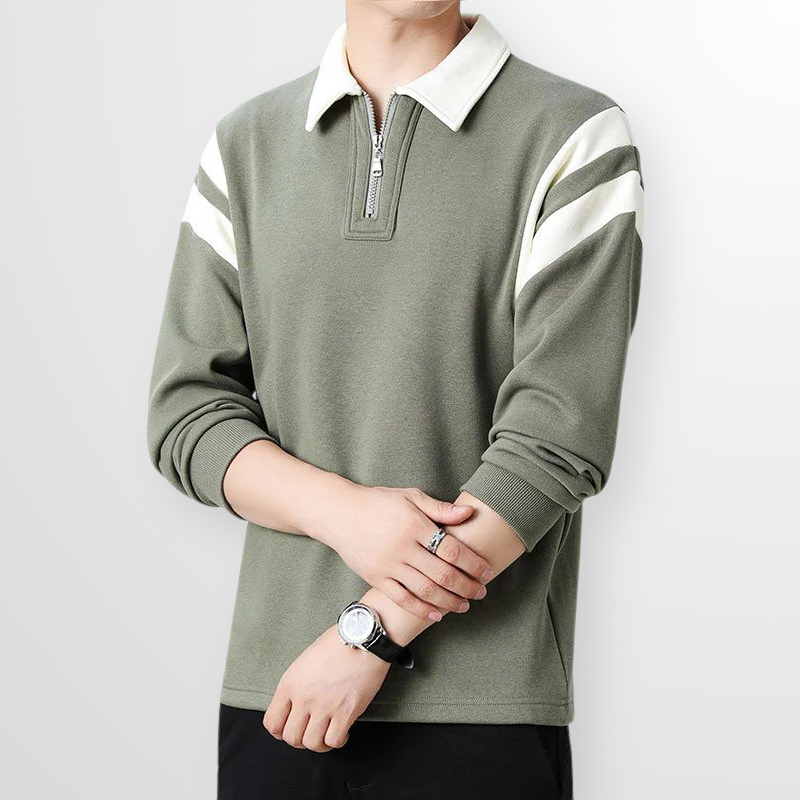 Weston Cotton Quarter-Zip Polo Sweater
